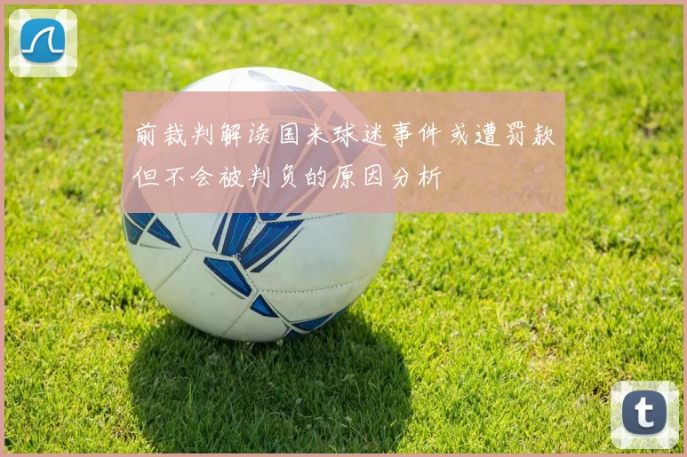 前裁判解读国米球迷事件或遭罚款但不会被判负的原因分析